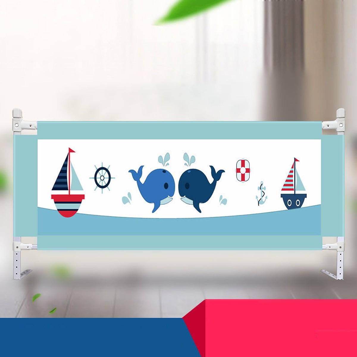 Combo 02 Thanh chắn giường Baby Gift an toàn cho bé, 01 thanh 1m5 và 01 thanh 2m