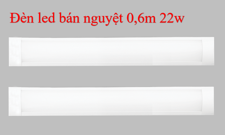 Combo 2 đèn led Tuýp bán nguyệt 22w 0.6m sáng trắng