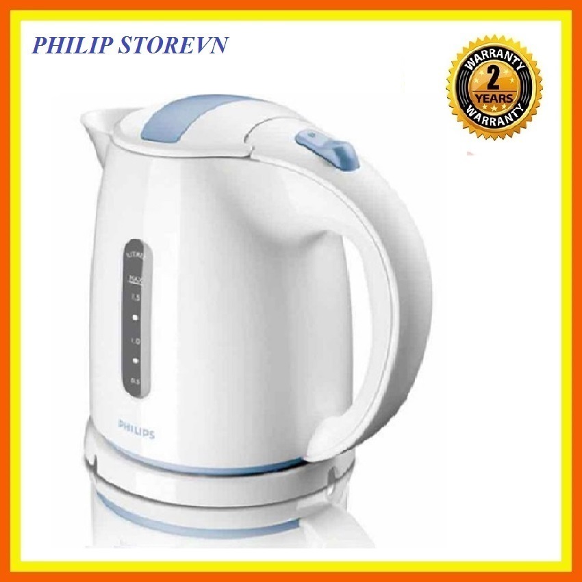 [HCM]Bình Đun Siêu Tốc Philips HD4646 1.5 Lít Thang đo thể hiện mức nước Nắp có bản lề