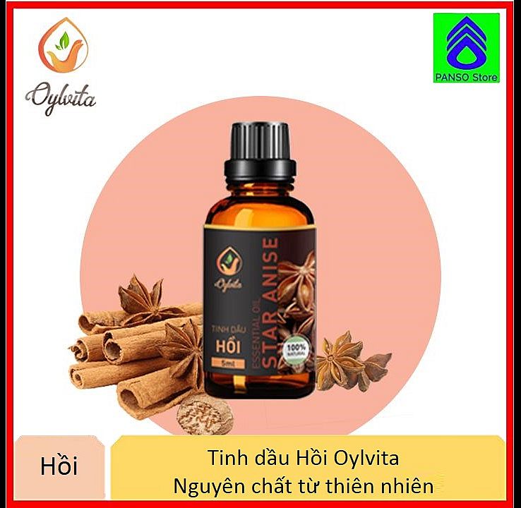 Tinh dầu Hồi Oylvita nguyên chất giúp xoa bóp, phòng chống cảm cúm và chế biến thực phẩm, kháng khuẩn, ngừa ho gió, cảm lạnh, tăng sức đề kháng và chống nhiễm khuẩn đường ruột [PANSO Store]