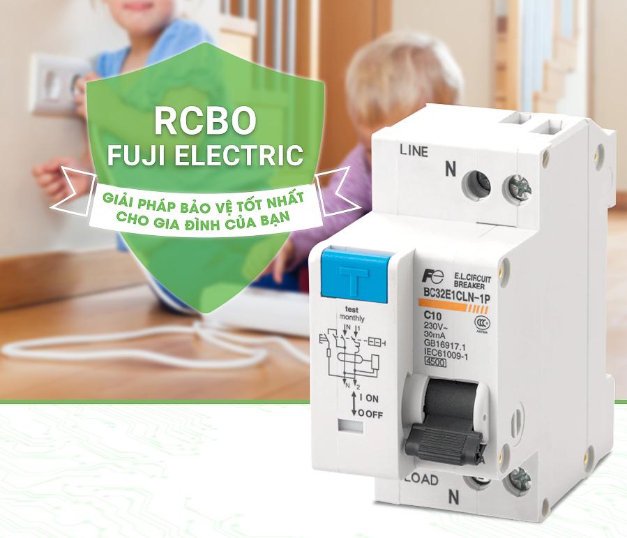 CB chống giật 2P 32A RCBO Fuji Electric Nhật Bản