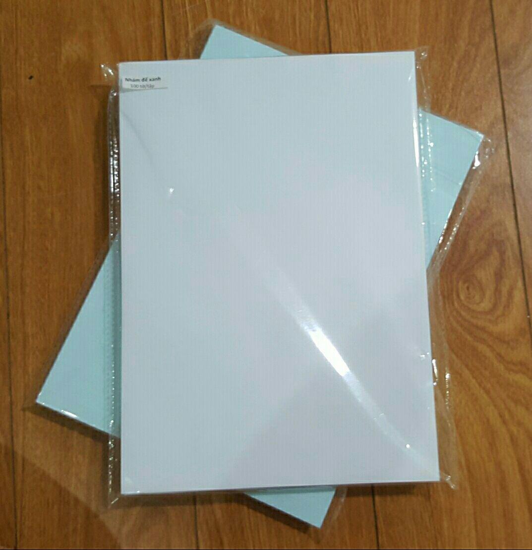 Giấy Decan A4 đế xanh (tập 100 tờ)