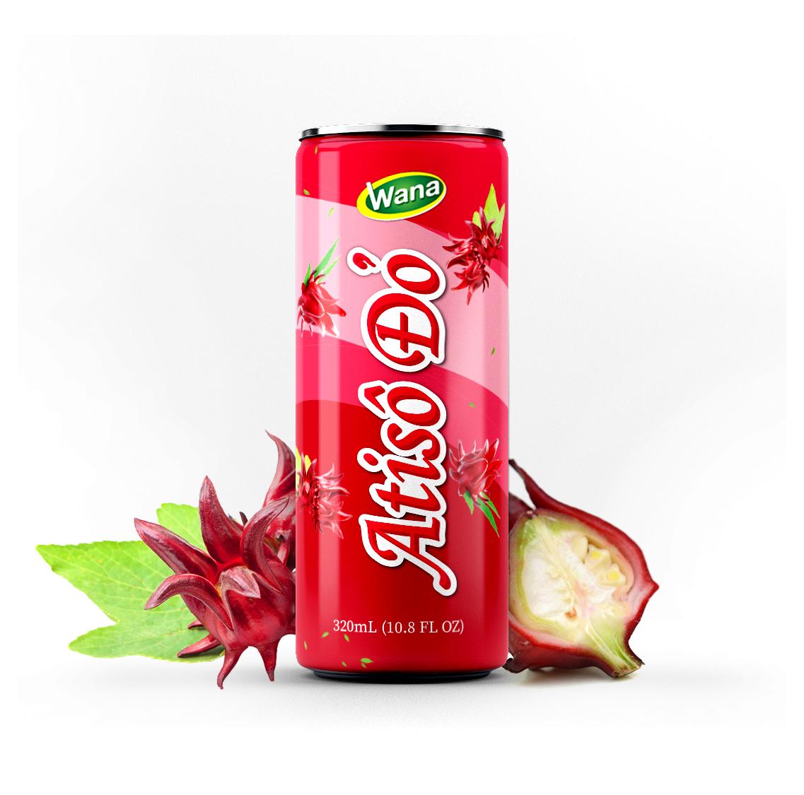 Lon 320ml - Nước giải khát Hoa Atiso Đỏ - hàng Chính hãng - Sản xuất tại Việt Nam