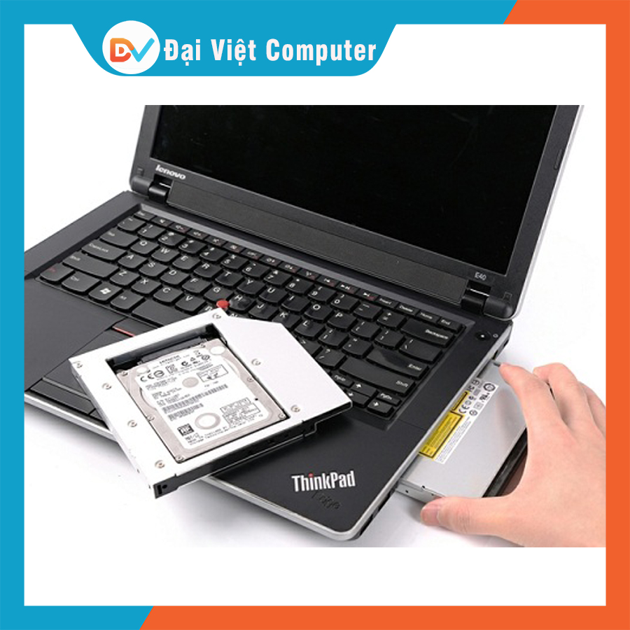 Caddy bay 12.7mm (dày) khay lắp thêm ổ cứng thứ 2 cho laptop - Chất liệu nhôm (DV) [ Shop Đại Việt Computer - Máy tính Đại Việt ]