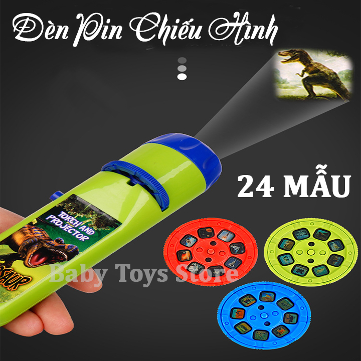 Đồ chơi đèn pin chiếu ảnh 24 mẫu hình - Máy chiếu đèn pin đồ chơi nhiều mẫu hình - Đồ chơi cho bé trai bé gái cute - Quà tặng sinh nhật cho các bé – Torch and projector