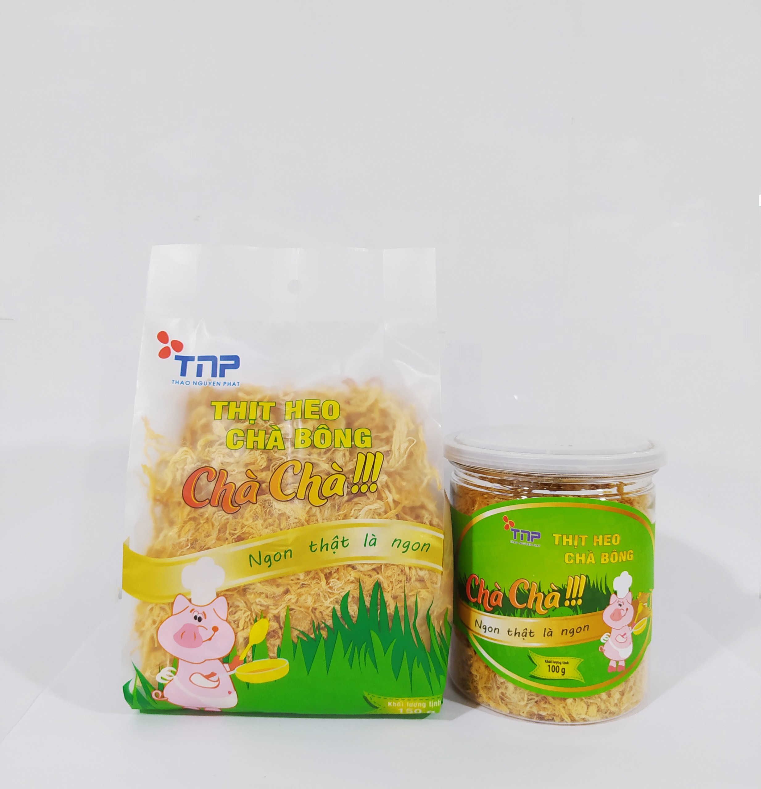 Combo 1 hũ chà bông heo TNP 100g và 1 gói chà bông heo TNP 150g