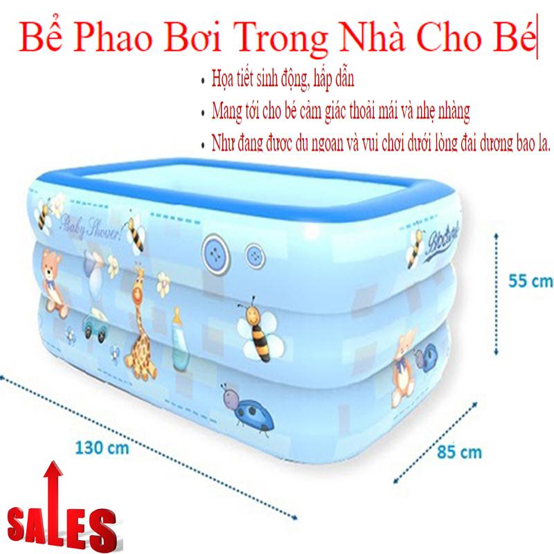 Phao tắm cho bé Bể bơi phao trong nhà làm từ chất liệu nhựa PVC an toàn, họa tiết sinh động, món quà tuyệt vời cho bé yêu, Giảm giá sốc 50% Mã SP 24