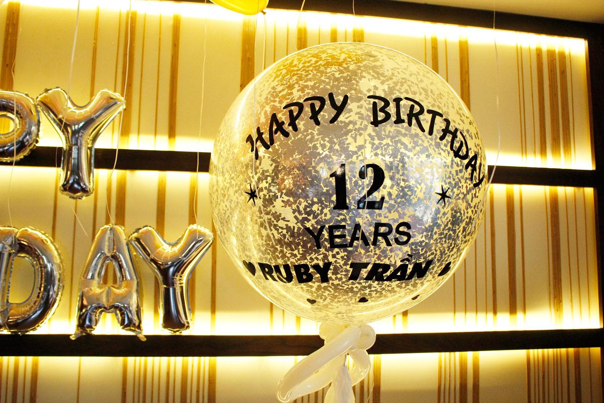 Set Bóng Jumbo 60cm + Chữ Decal + Kim Tuyến