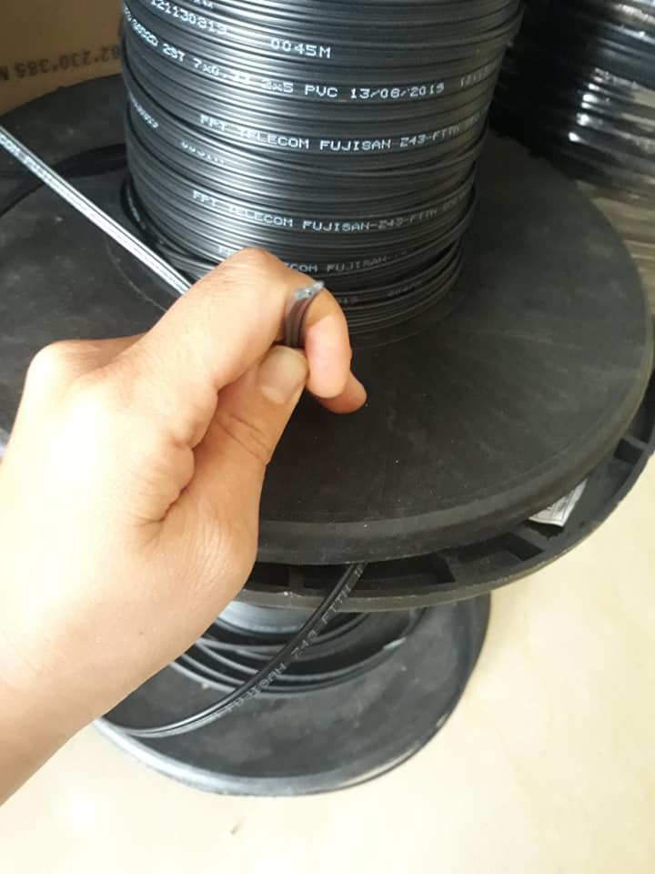 Dây cáp quang 1 sợi 1 fo 50m bấm sẵn 2 đầu