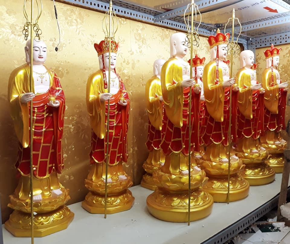 Tượng Địa Tạng, Mục Kiền Liên sen vàng 80cm