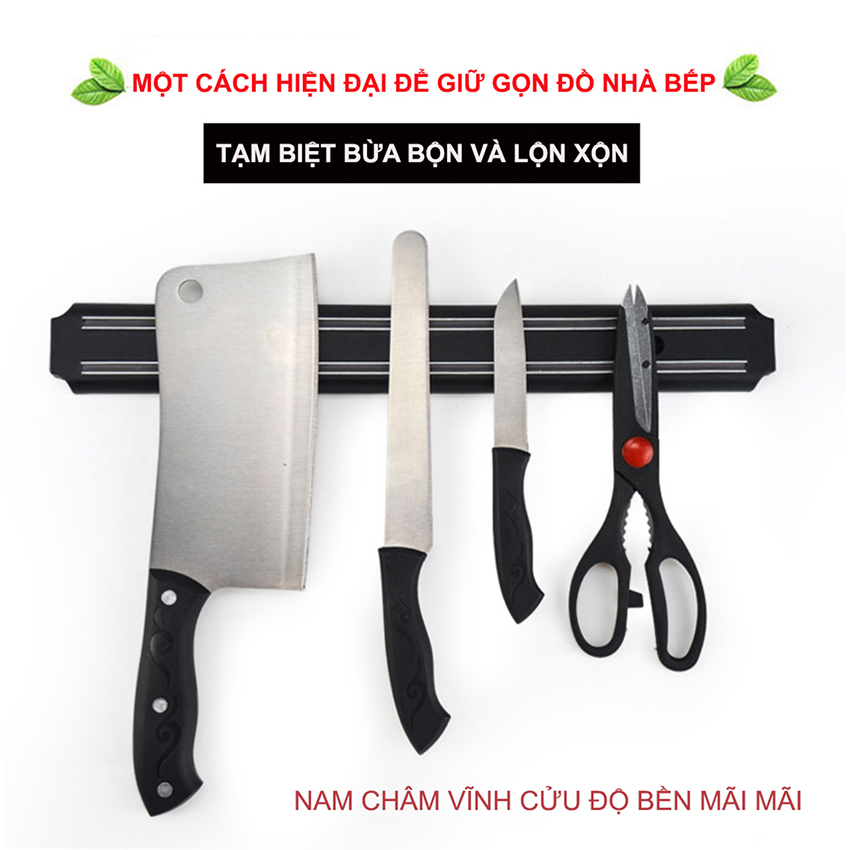 Thanh nam châm hít từ tính treo dao kéo, thanh nam châm nhựa bắt vít treo dao kéo