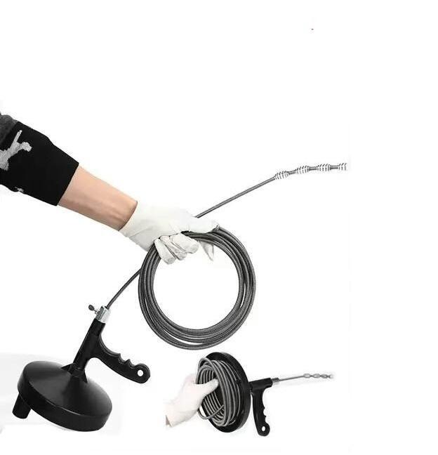 Cách xử lý bồn cầu bị nghẹt, Bán máy thông tắc cống đa năng. Dụng cụ thông cống dài 5m, Có thể thông rất nhiều loại lavabo; ống cống nhỏ. KM Giảm Tới 50% Khi Mua Online