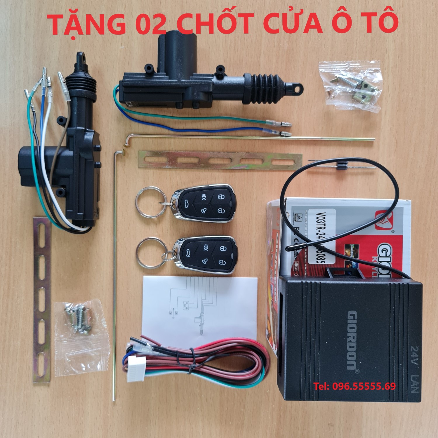 [TẶNG 02 CHỐT CỬA Ô TÔ] Bộ điều khiển mở khóa xe ô tô 24V - Khóa cửa ô tô 24V G6085 - STORE BÁCH KHOA