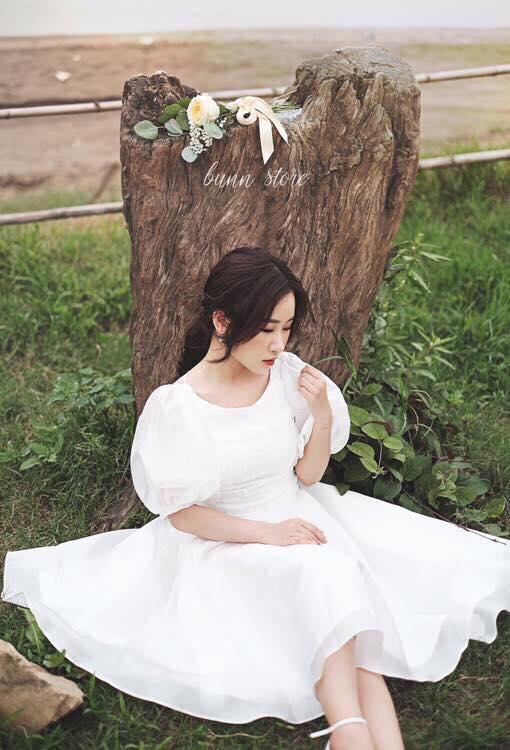 [HCM]Váy trắng tay bồng