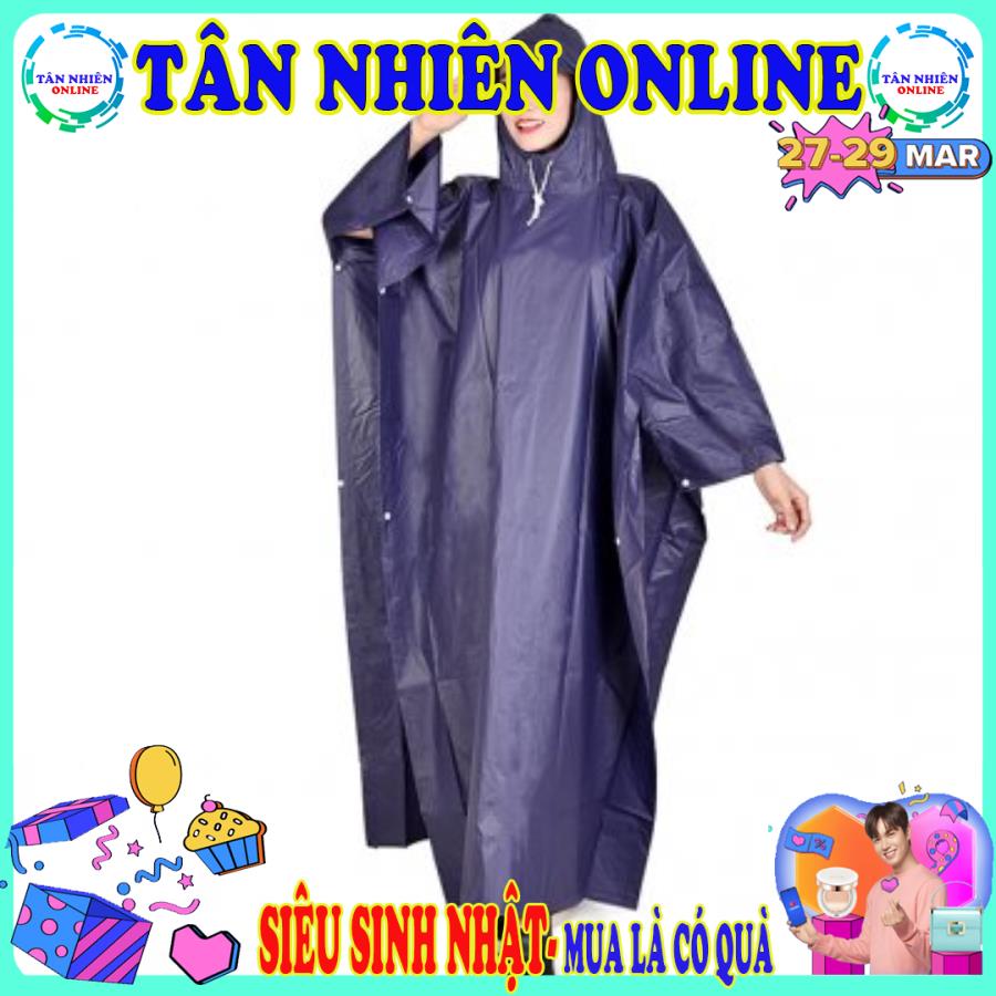 Áo mưa vải dù xẻ tà cánh dơi khổ 1m2 nhiều màu