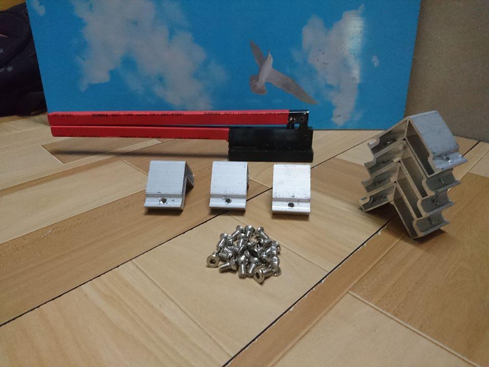 Kìm bấm ke vĩnh cửu cho cánh cửa lùa hệ nhôm 55 vát cạnh