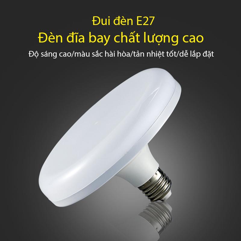 Đèn led UFO đuôi xoán 18W/24W/36W/50W sáng trắng