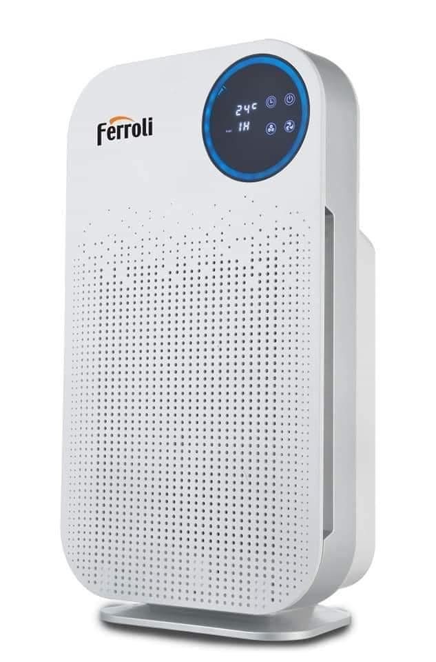 Máy lọc không khí và tạo ionizer Ferroli FAP-48D, Công nghệ màng lọc HEPA 4 lớp lọc đa chức năng loại bỏ bụi mịn PM2.5 - Cảm biến chất lượng không khí, chế độ lọc tự động - Diệt khuẩn, nấm mốc, mùi hôi với công nghệ ionizer