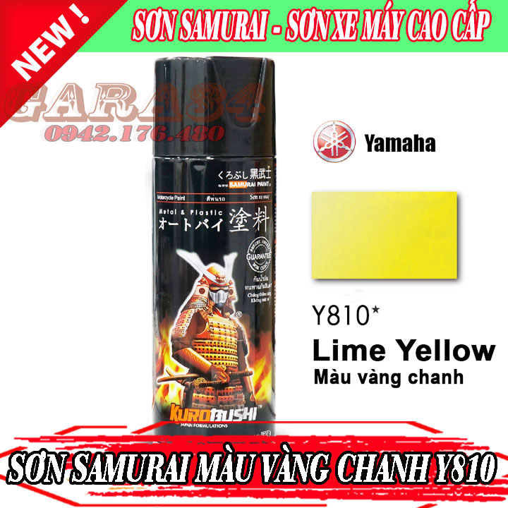 Sơn samurai màu vàng chanh y810
