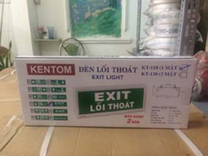 Đèn Exit thoát hiểm Kentom 1 mặt KT110