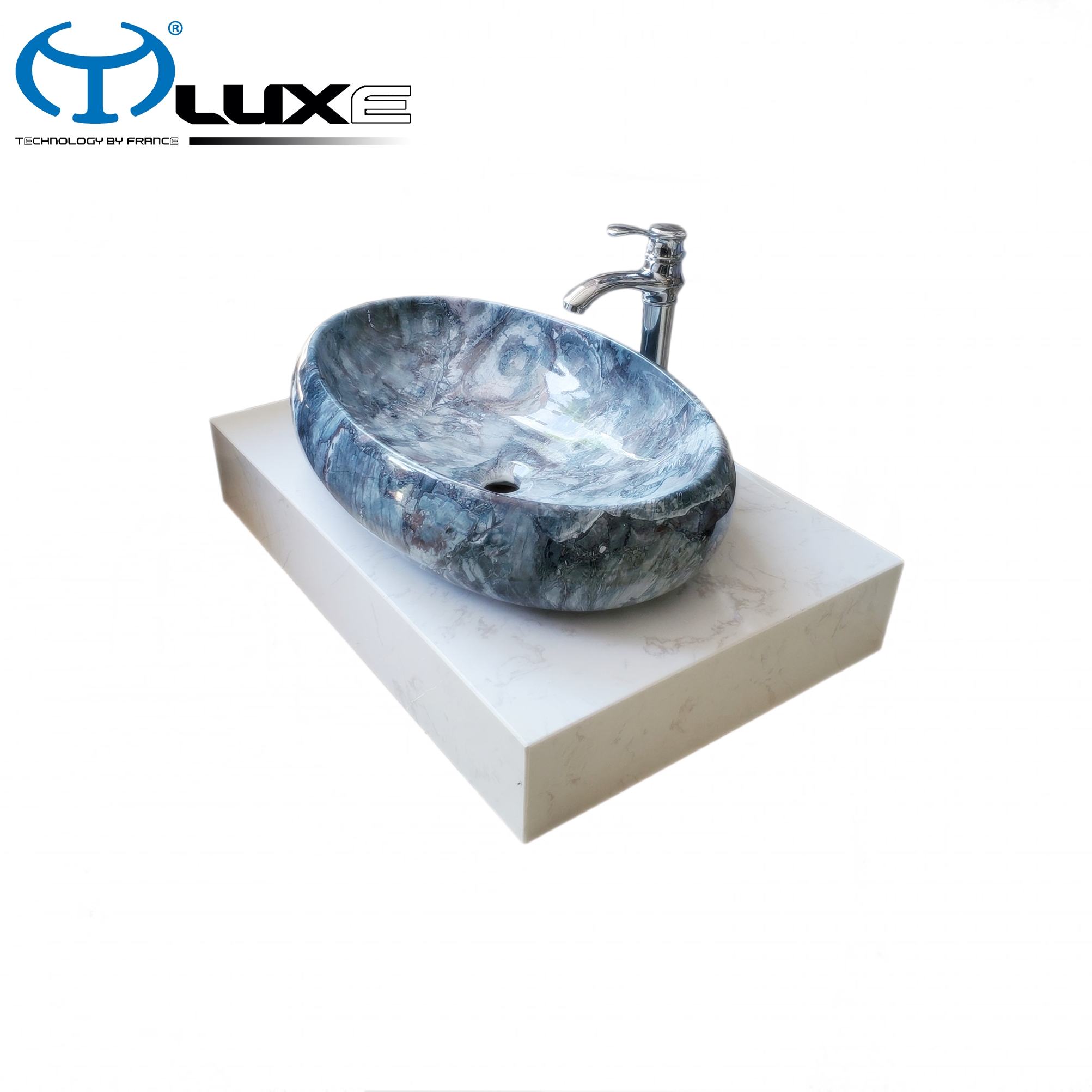 Chậu lavabo bàn đá cao cấp LUXE C165