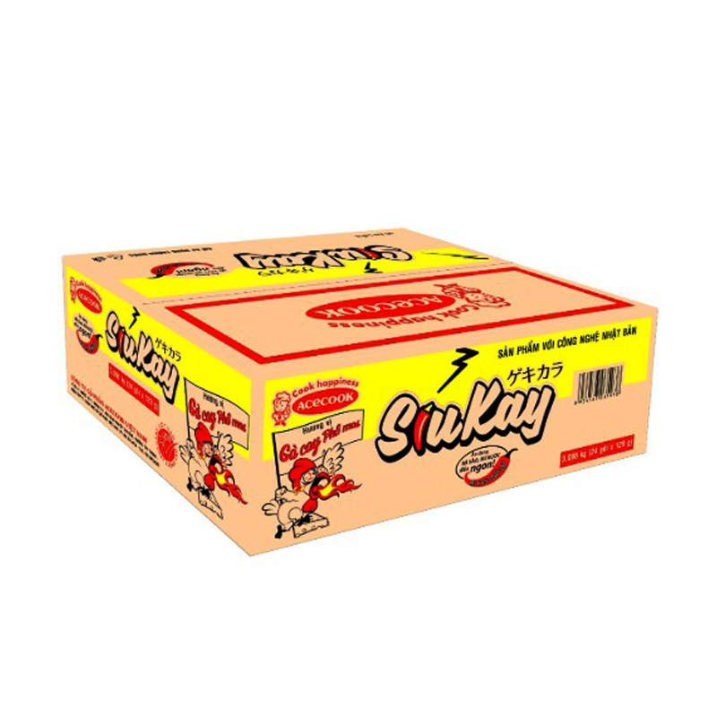[HCM]Thùng 24 gói mì Siukay 128gr vị Gà Pho Mai