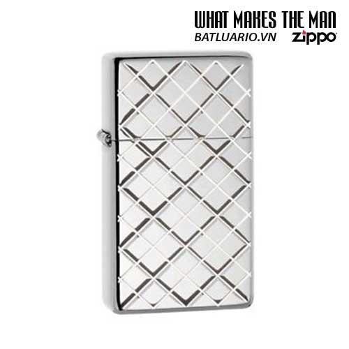 Zippo 28581 - Zippo Slim Armor Argyle Polished Chrome