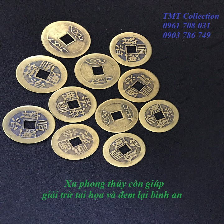 [HCM]Combo 10 Xu phong thủy đồng có công dụng thu hút tài lộc mang lại may mắn về công danh sự nghiệp đường tài lộc hanh thông rộng mở tiền bạc tìm đến sinh khí thịnh vượng - TMT colletion - SP001135