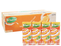 [HCM] 24 Hộp Sữa Chua Lên Men Tự Nhiên Yomost Vị Cam (24x170ml)