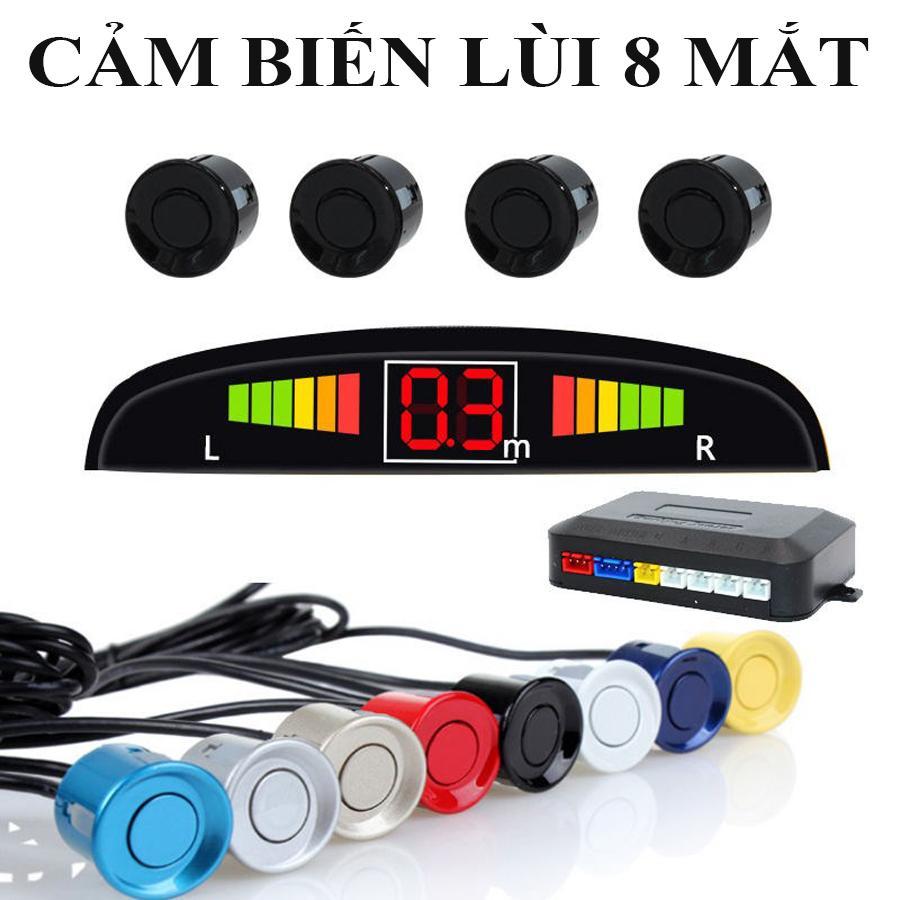Cảm Biến Lùi Cho Ô Tô, Bộ Cảm Biến Va Chạm 8 Mắt Xe Hơi. Cảm biến lùi 8 mắt - cb08 Bộ Cảm Biến Lùi Và Cảnh Báo Va Chạm, Cảm Biến Cảnh Báo Va Chạm Ô Tô 8 Mắt Hiển Thị Cảnh Báo LCD HD, Tốc Độ Truyền Tin Chính Xác