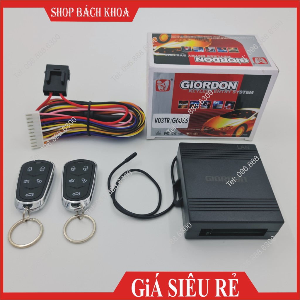 [GIÁ SIÊU RẺ - CHẤT LƯỢNG TỐT] Bộ điều khiển khóa cửa ô tô GIORDON G6085 - Dùng cho ô tô 12V - Dùng cho xe con, xe tải - Shop Bách Khoa