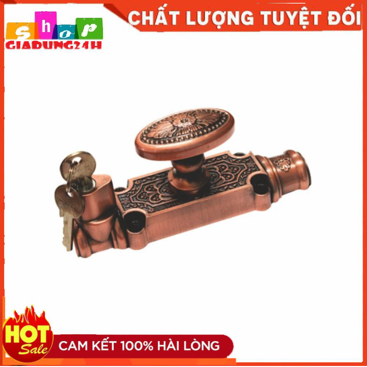 Ổ khóa CLEMON hợp kim Huy Hoàng EX06 Mạ đồng (Cửa chính) -Giadung24h