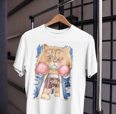 Áo thun Nam nữ Áo phông cặp đôi in hình đặc sắc Mèo Boxing chất vải cotton mát mịn TP008.