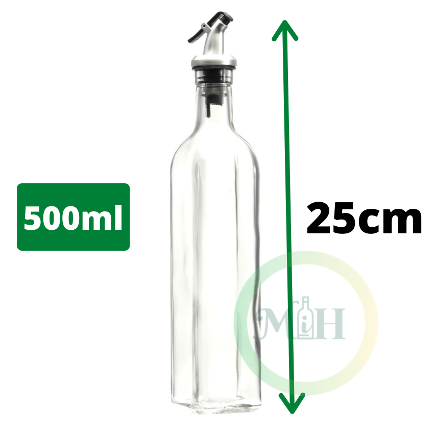 [HCM]Trọn bộ 3 chai thuỷ tinh đựng gia vị 500ml MH-D027
