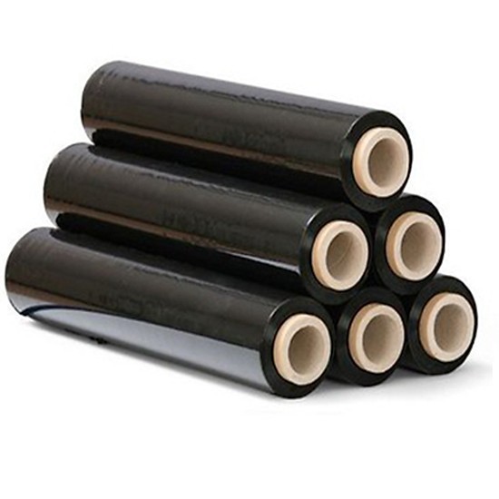 Màng PE - Màng chít màu đen khổ 50 cm lõi giấy mỏng siêu dính-nặng 2.4Kg