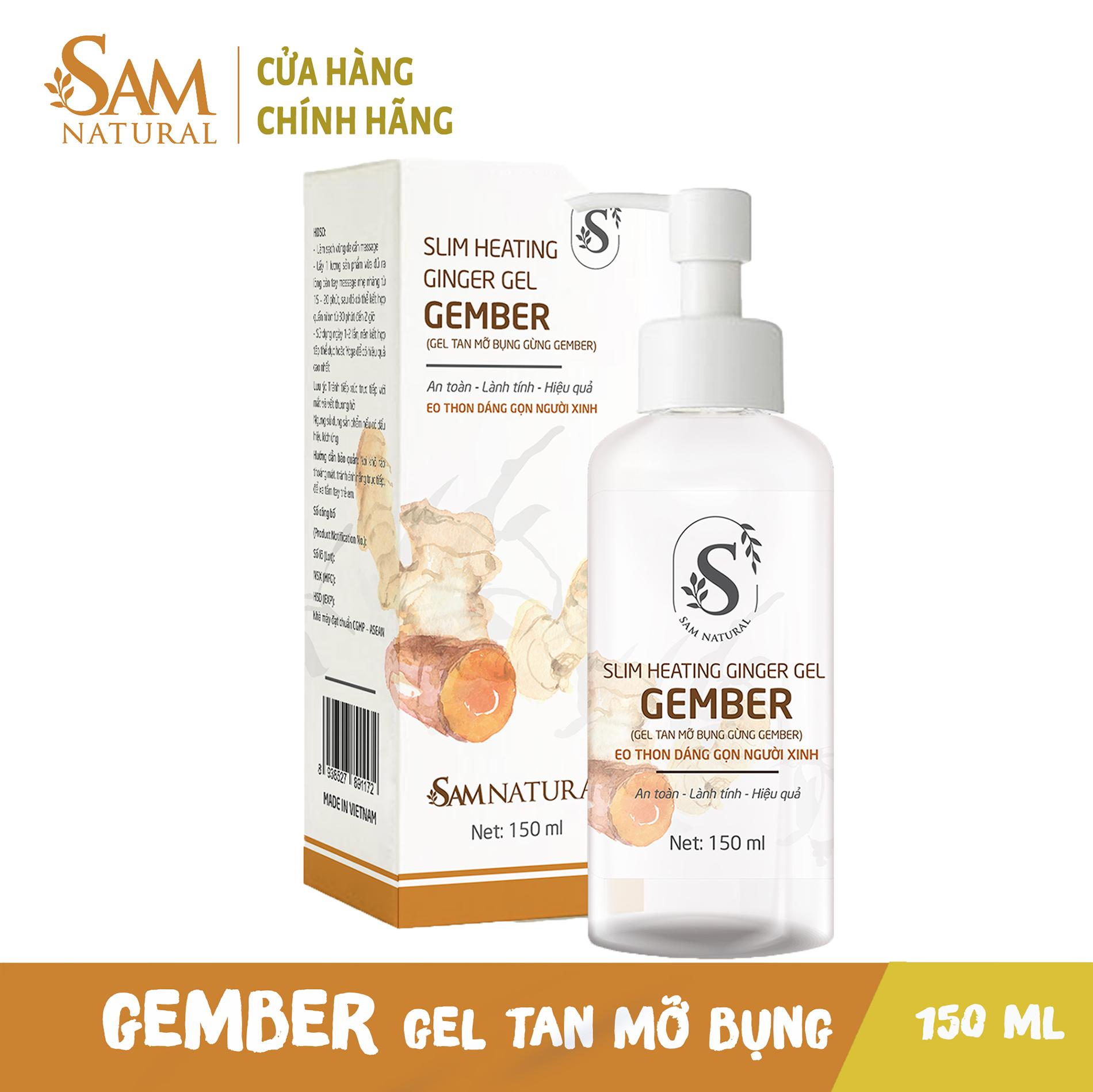 Kem tan mỡ bụng - Sam nartural gel tan mỡ bụng 150 ml + Tặng đai nịt bụng