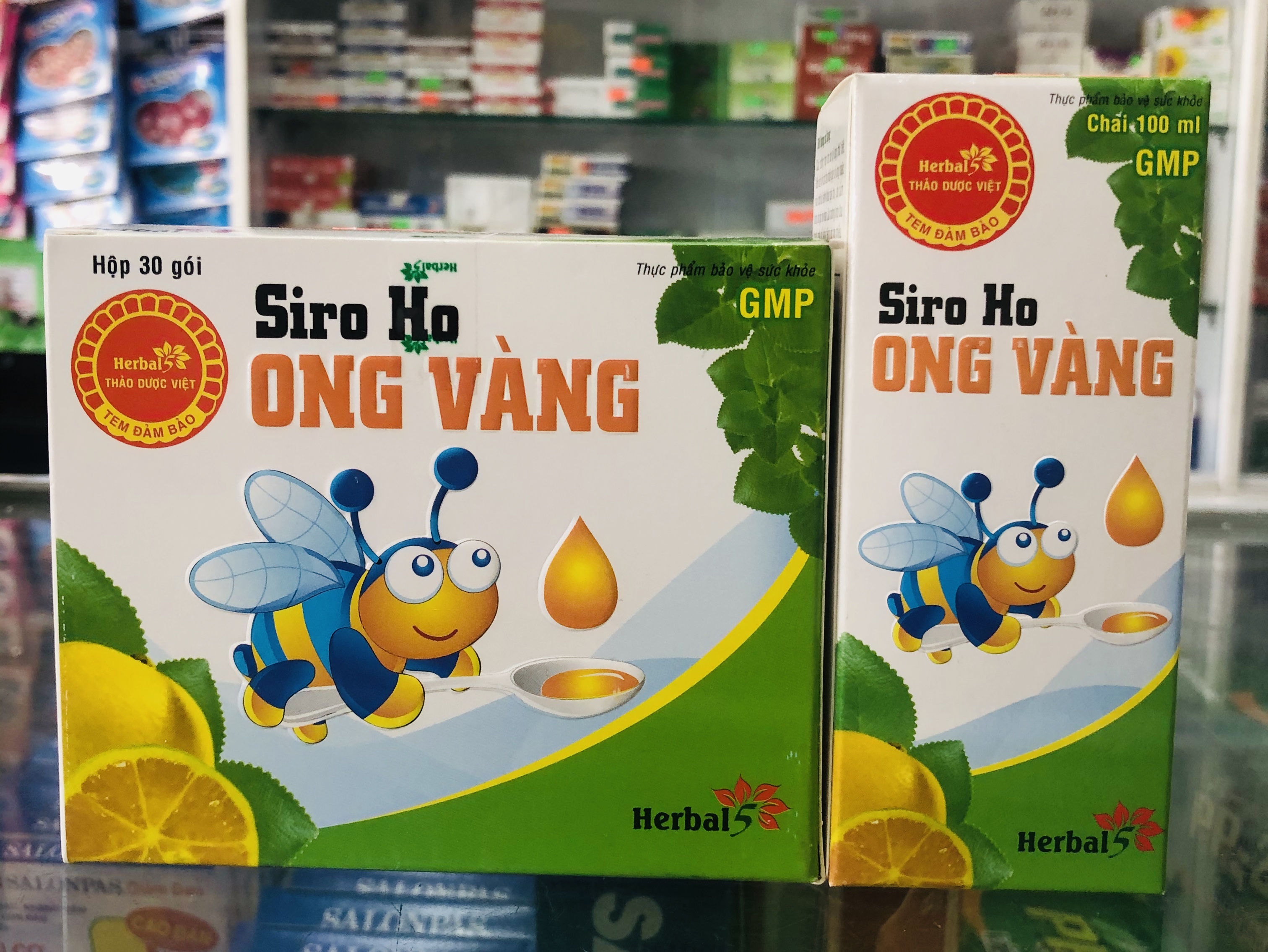 Siro ho Ong Vàng - giảm ho khan tiếng ngứa cổ đau họng