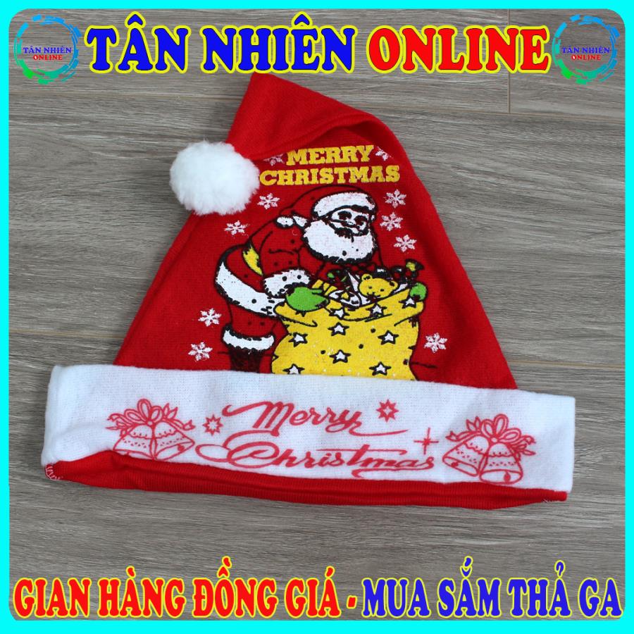 Combo 5 Mũ nón ông già Noel bằng vải nỉ mỏng (Loại Tốt) có size cho người lớn và trẻ em cho giáng sinh ấm áp, đồng giá 59k, Tân Nhiên Online