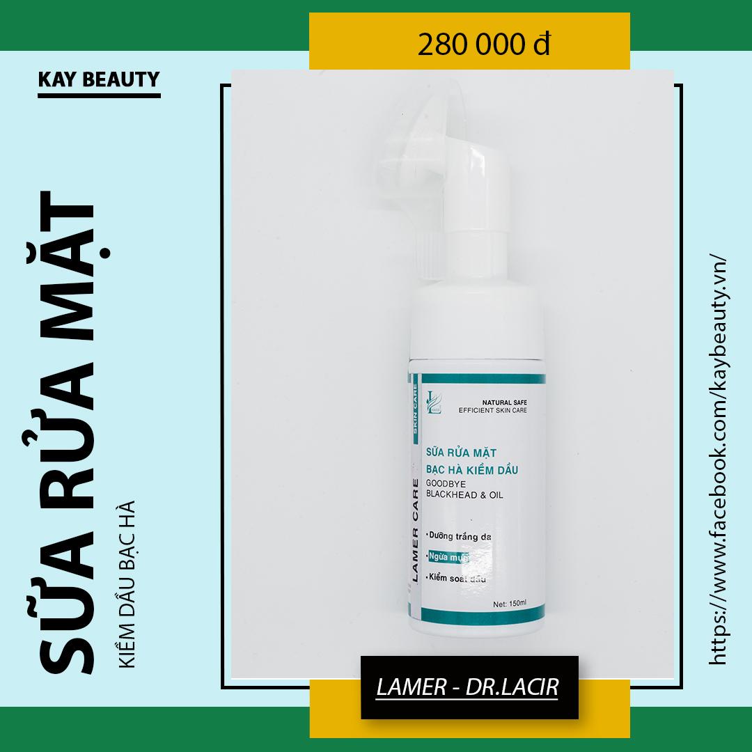 Sữa rửa mặt bạc hà sạch sâu kiềm dầu lamer care hàng chính hãng