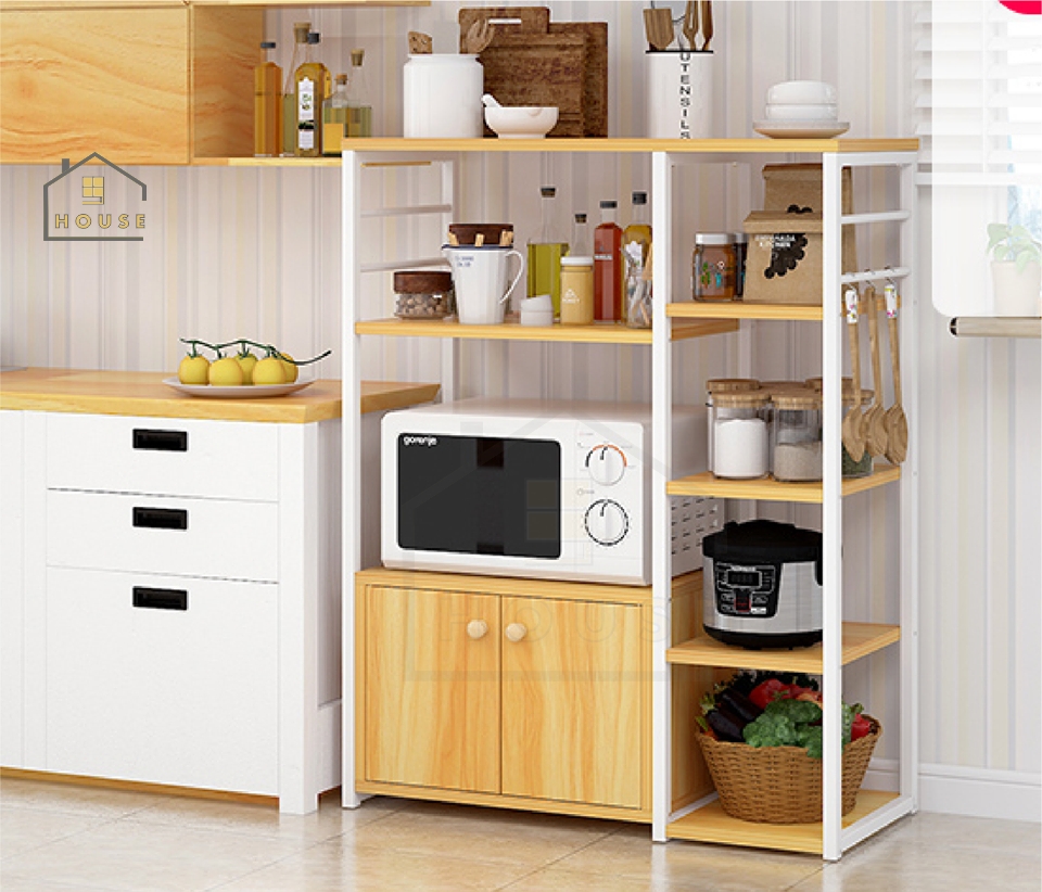 Kệ để lò vi sóng loại 170-3 kệ nhà bếp hiện đại khung thép sơn tĩnh điện chống gỉ và bong tróc,chịu lực cao mặt gỗ lõi xanh phủ melamine chống nước, hàng được sản xuất tại Việt Nam