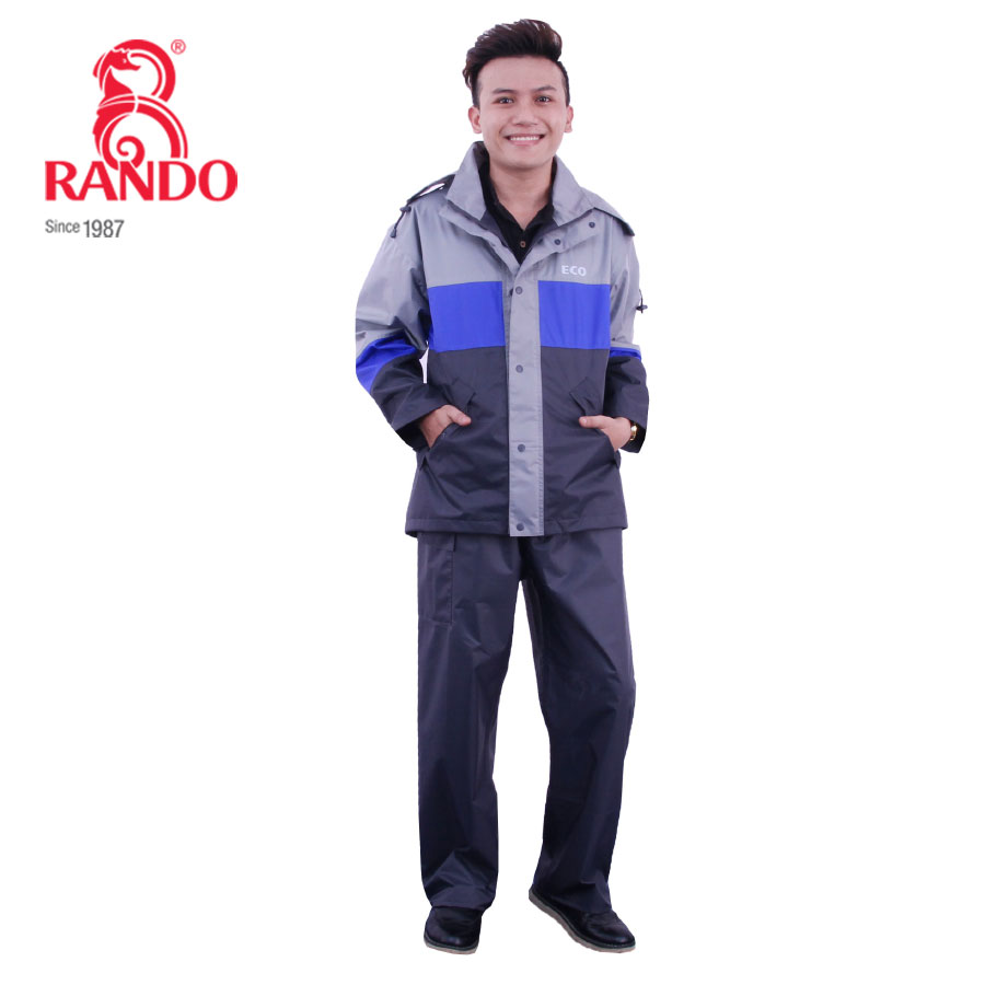 [HCM]Bộ áo mưa ECO Rando size XL (Xanh biển)