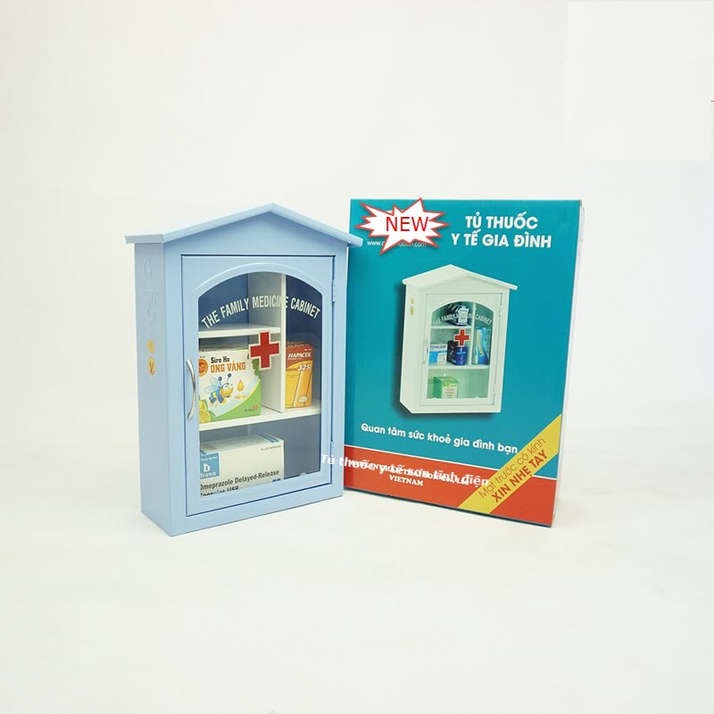 [HCM]Tủ thuốc y tế sắt sơn tĩnh điện tủ thuốc gia đình (Hỏa tốc Tp.HCM)