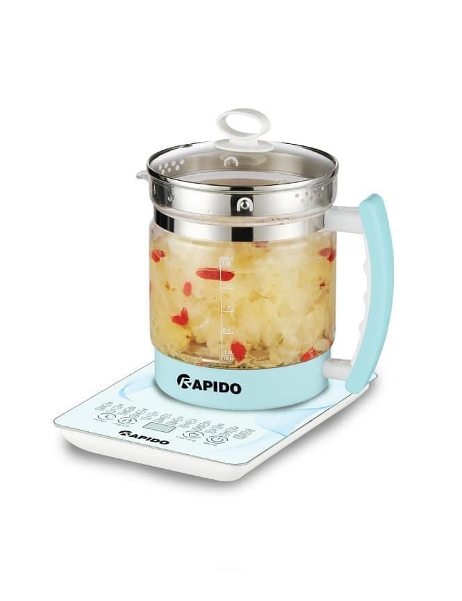 Nồi Điện Đa Năng , Ca Mì Siêu Tốc, 24 Chức Năng Nấu Mỳ, Nấu Lẩu, Luộc Trứng, Đun Nước, Bảo Hành 6 Tháng Bởi Công Ty Rapido