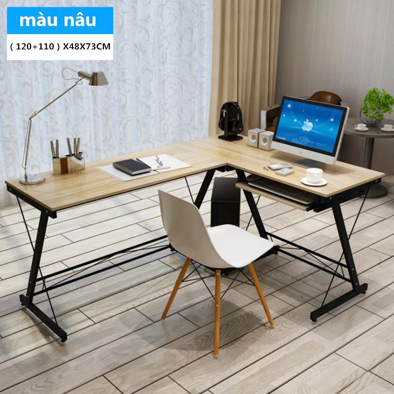 Bàn làm việc góc cao cấp bàn học bàn chữ L （120+110）x48x 72cm đa chức năng bàn học tập BGZ008 bàn ga