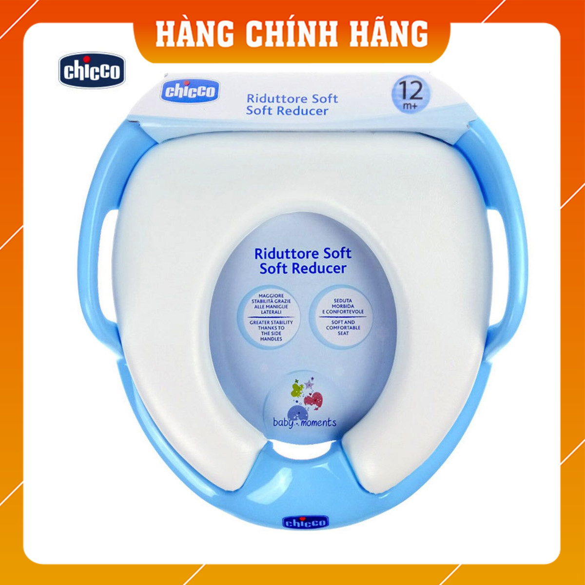 [HÀNG CAO CẤP] THU NHỎ BỒN CẦU CHICCO CHO BÉ, CÓ ĐỆM CHỐNG TRƯỢT, CÓ TAY VỊN, AN TOÀN CHO BÉ KHI SỬ DỤNG, MÀU XANH