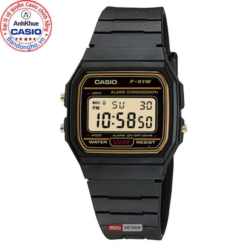Đồng hồ nam nữ Casio F-91 ❤️ 𝐅𝐑𝐄𝐄𝐒𝐇𝐈𝐏 ❤️ Đồng hồ Casio chính hãng Anh Khuê đồng hồ dây nhựa huyền thoại