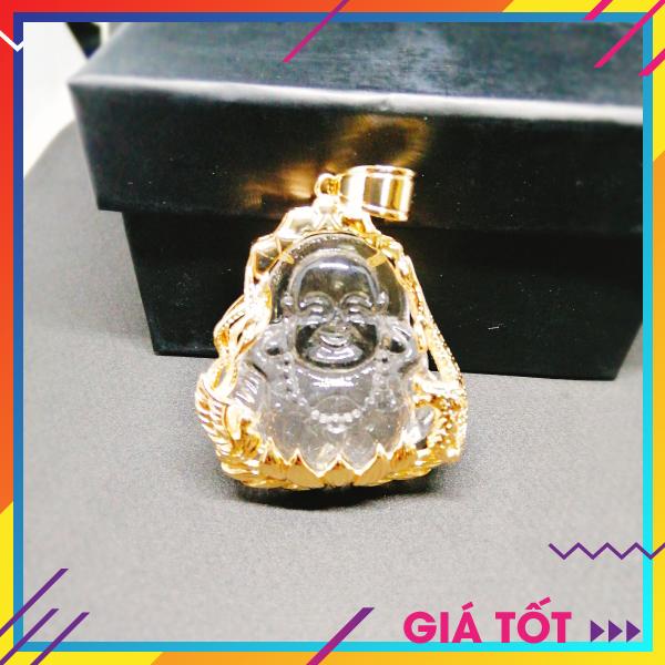 Mặt Dây chuyền Bạc Thái Mạ Vàng Non , Mặt Dây Chuyền Phong Thủy, Mặt Dây Chuyền Mặt Đá Cao Cấp, Mặt Dây Chuyền Khóa Rồng, Vòng Cổ Nam Đẹp ( Màu Trắng Trong) (Mặt)