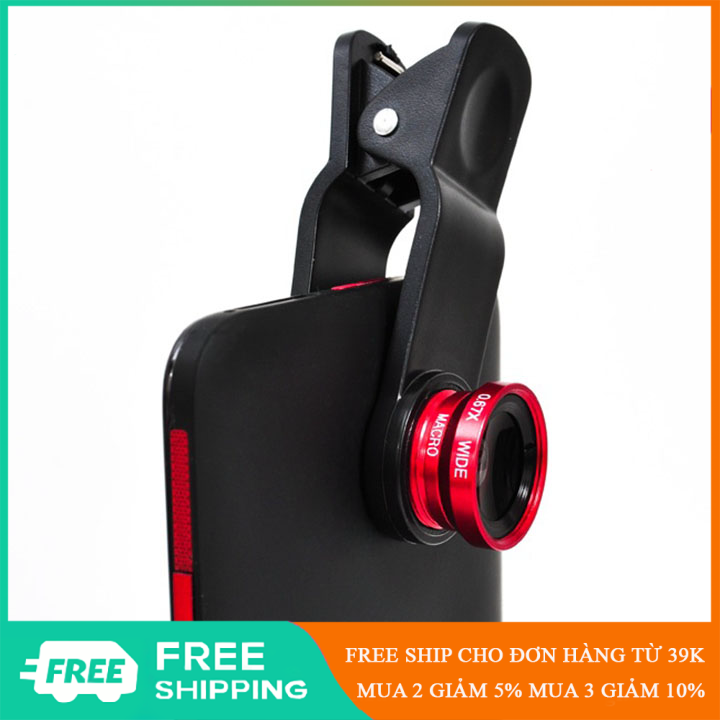 Len ống kính camera điện thoại 3in1 hỗ trợ chụp ảnh chuyên nghiệp - EL0158