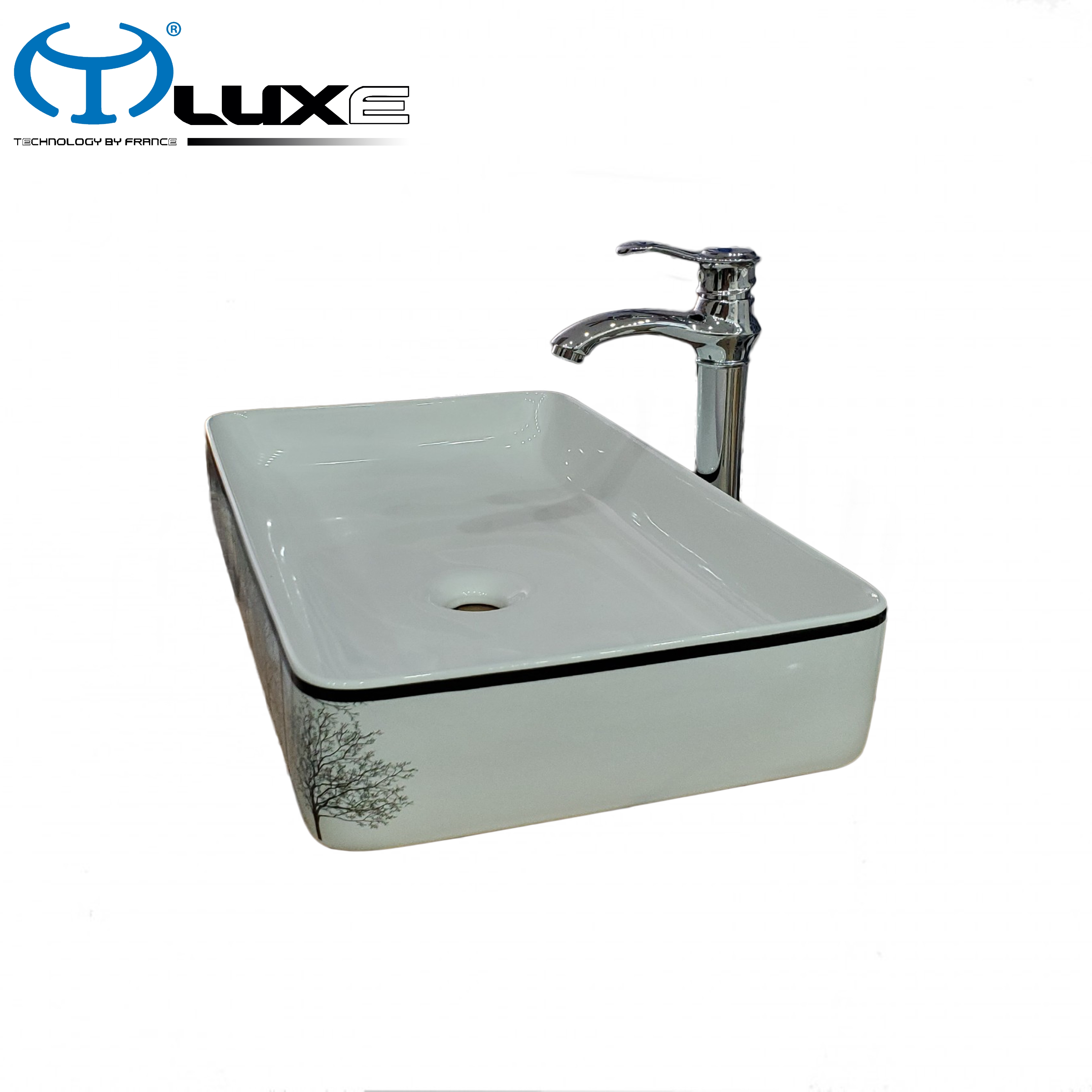 Chậu lavabo bàn đá cao cấp LUXE C109