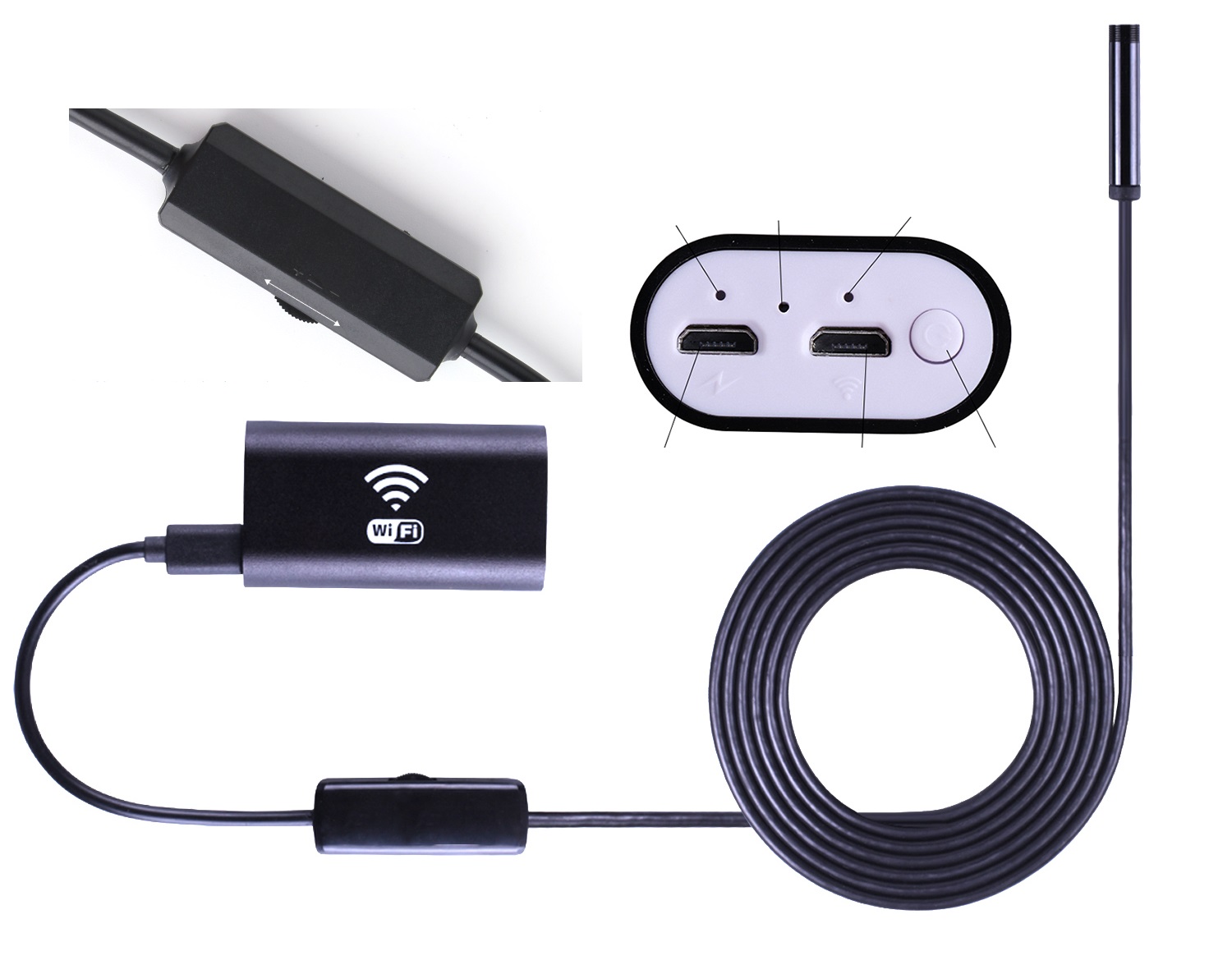 Camera nội soi độ nét cao HD720p phát Wifi dây dài 1m,chống nước IP67,phiên bản mới nhất
